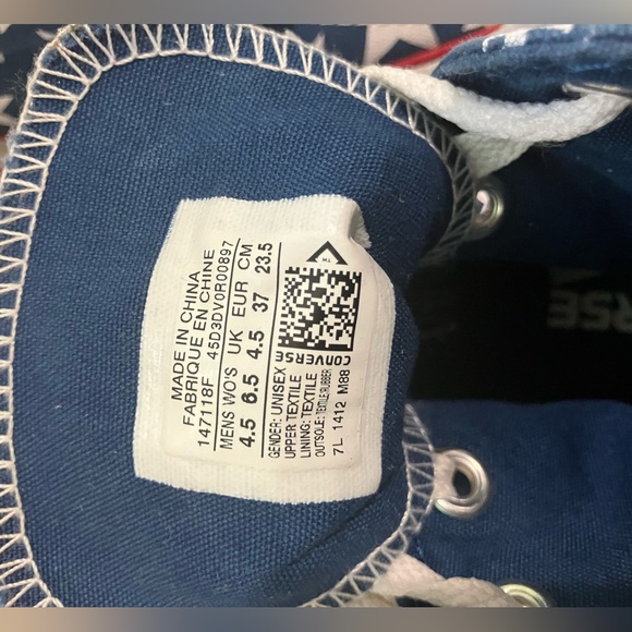 Converse Blue and White Star Sneakers - Picture 4 of 4